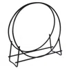 Hivvago 30-inch Tubular Steel Log Hoop Firewood Storage Rack