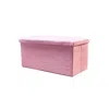 Hivvago 30" Pink Boucle Storage Ottoman In Pink