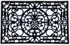 Hivvago 30" X 48" Black Rubber Pineapple Outdoor Door Mat In Black