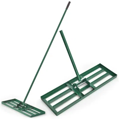 HIVVAGO 30/36/42 X 10 INCH LAWN LEVELING RAKE WITH ERGONOMIC HANDLE-30 INCHES
