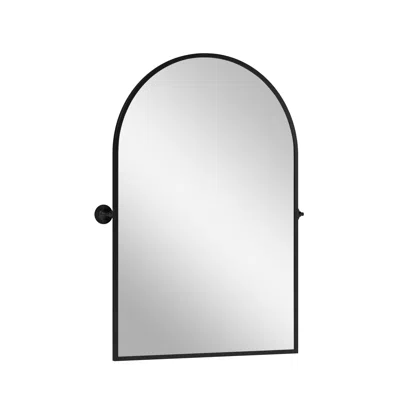 Hivvago 31" Black Metal Framed Full Length Hanging Mirror In White