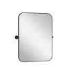 Hivvago 31" Black Metal Framed Full Length Hanging Mirror In Silver