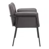 Hivvago 31" Brown And Black Faux Leather And Faux Leather Arm Chair In Gray