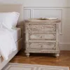 Hivvago 31" Brown Solid Wood Three Drawer Nightstand In Neutral