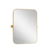 Hivvago 31" Gold Metal Framed Full Length Hanging Mirror In Gold