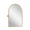 Hivvago 31" Gold Metal Framed Full Length Hanging Mirror In Gold