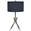 Hivvago 31 Inch Modern Table Lamp, Black Drum Shade, Unique Gilt Base Bronze Metal In Black