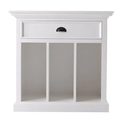 Hivvago 31" White Solid And Manufactured Wood Nightstand