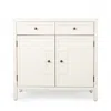 Hivvago 31" White Solid Wood Two Drawer Sideboard With Two Doors In White