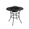 Hivvago 31.5 Inch Patio Fire Pit Dining Table With Cooking Bbq Grate In Black