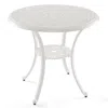Hivvago 31.5 Inch Round Patio Dining Table For 4 Cast Aluminum With 2-inch Umbrella Hole