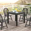 Hivvago 31.5 Inches-63 Inches Adjustable Patio Expandable Dining Table For 4-6 Person-gray