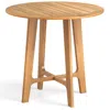 Hivvago 31.5 Inches Patio Dining Table With Slatted Tabletop And X-shaped Frame
