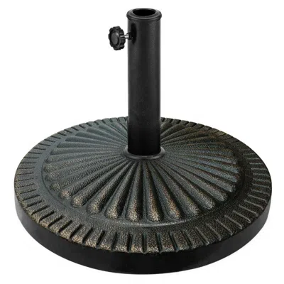 Hivvago 31.5 Lbs Market Heavy-duty Outdoor Stand Bronze Umbrella Base