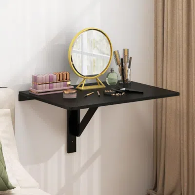 Hivvago 31.5 X 23.5 Inch Wall Mounted Folding Table For Small Spaces-black