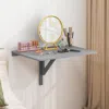 Hivvago 31.5 X 23.5 Inch Wall Mounted Folding Table For Small Spaces-gray