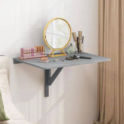 Hivvago 31.5 X 23.5 Inch Wall Mounted Folding Table For Small Spaces-gray