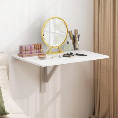 Hivvago 31.5 X 23.5 Inch Wall Mounted Folding Table For Small Spaces-white