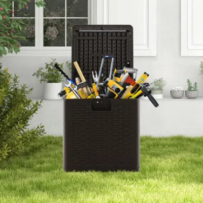 Hivvago 31/73/100 Gallon All Weather Storage Container With Lockable Lid-s