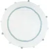 Hivvago 32" Baby Blue And White Cotton Round Geometric Bath Rug In White