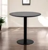 Hivvago 32" Black Rounded Steel Bar Table In Black