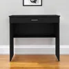 Hivvago 32" Black Wood Computer Desk With Drawer In Black