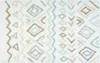 Hivvago 32" Blue Brown And White Cotton Geometric Bath Rug In Multi
