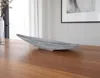Hivvago 32" Gray Cast Aluminum Oval Centerpiece Bowl In Gray