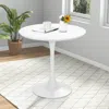 Hivvago 32 Inch Modern Tulip Round Dining Table With Mdf Top-white