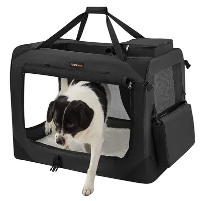 Hivvago 32 Inches Collapsible Soft Dog Crate In Green