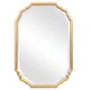 Hivvago 32 Inches Curved Design Wooden Vanity Mirror, Gold In Gold