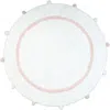 Hivvago 32" Light Pink And White Cotton Round Geometric Bath Rug In White