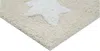 Hivvago 32" White And Beige Cotton Clouds And Stars Youthful Bath Rug In Neutral