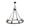 Hivvago 32" X 37" X 32" 8 Bulbs Rope Pendant Lamp In Black