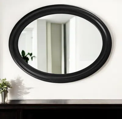 Hivvago 33" Black Oval Framed Accent Mirror