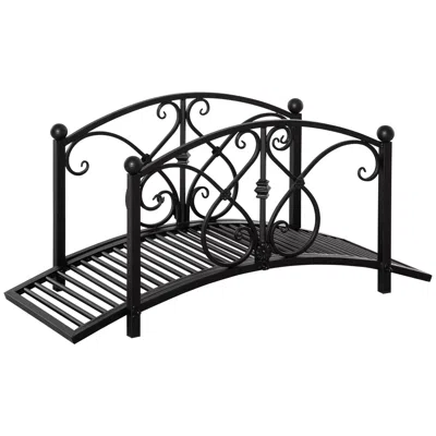 Hivvago 3.3' Decorative Garden Bridge With Safety Railings