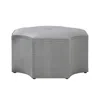 Hivvago 33" Gray Velvet Tufted Octagonal Cocktail Ottoman In Gray