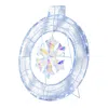 Hivvago 33 Inch Lighted Snowflake Wreath With Hanging Ring And Support Bracket