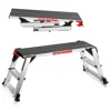 Hivvago 330 Lbs Aluminum Folding Non-slip Drywall Step Stool Ladder In Metallic