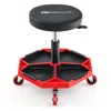 Hivvago 330 Lbs Capacity Pneumatic Rolling Mechanic Stool With Padded Seat In Black