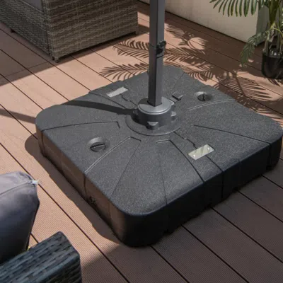 Hivvago 33.5 X 33.5 Inch Fillable Cantilever Umbrella Base With Wheels