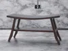 Hivvago 34" Brown Teak Shower Bench With Shelf In Brown