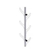 Hivvago 34 Inch Wall Mounted Coat And Hat Rack With 8 Hooks, Silver Metal Frame