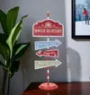 Hivvago Dog Ski Resort Sign 33.5"h In Multi