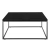 Hivvago 35" Black Wood And Metal Square Frame Coffee Table In Black