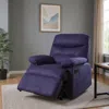 Hivvago 35" Blue Velvet Manual Recliner In Purple