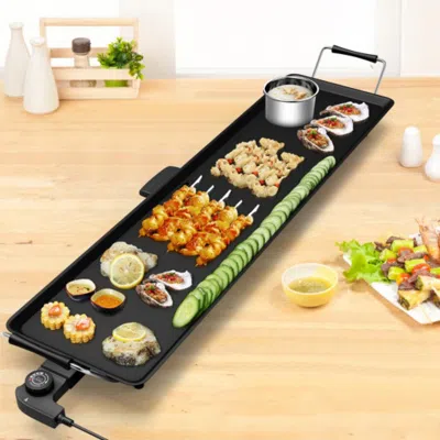 Hivvago 35 Inch Electric Griddle With Adjustable Temperature In Black