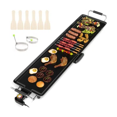 Hivvago 35 Inch Extra Large Electric Griddle With Adjustable Temperature Thermostats And Drip Tray