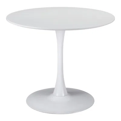 Hivvago 35" Steel Pedestal Base Dining Table