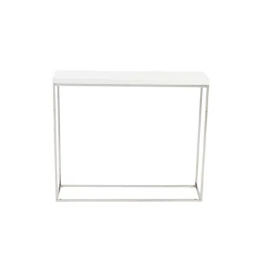 Hivvago 35" White And Silver Frame Console Table